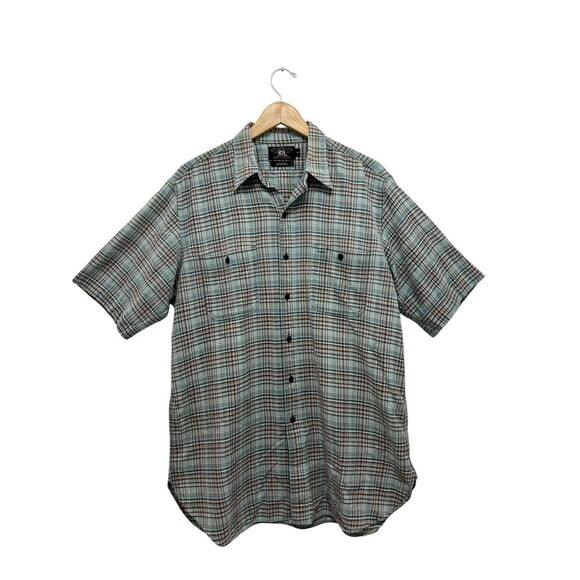 RRL Ralph Lauren Double RL Button Down Shirt Plaid Short Sleeve Southwestern L - Picture 3 of 7
